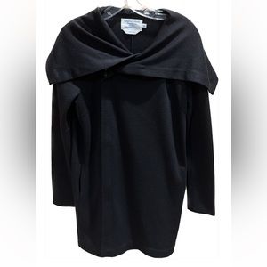 Simply Vera Wang Simply Breathe Black Long Zip Cardigan Sweater Medium